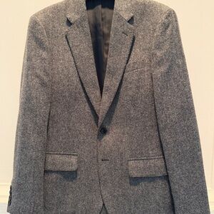 J.CREW English Tweed Sport Coat –Black/Grey – Size 42S  Excellent Condition $298